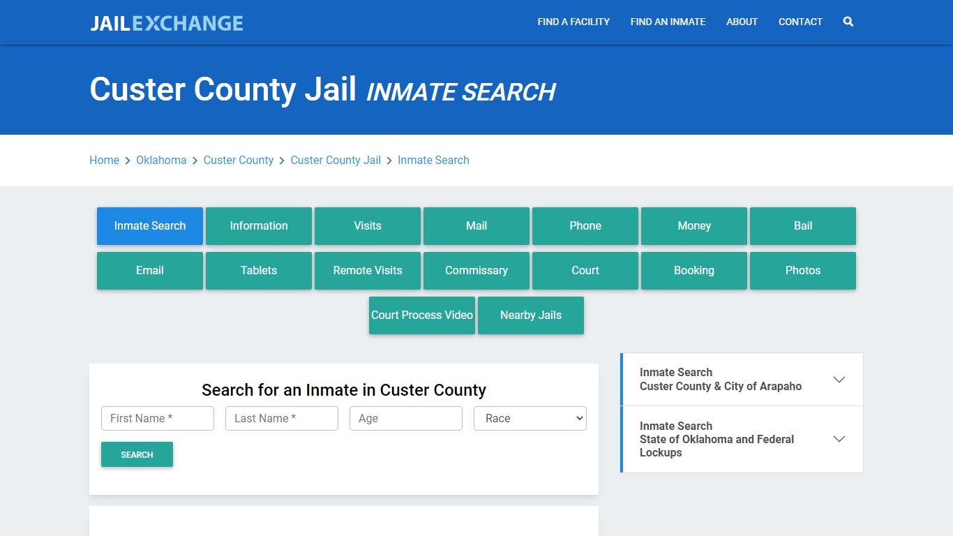 Custer County Jail, OK Inmate Search: Roster & Mugshots